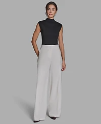 Bcbg Women's Wide-Leg High-Rise Pleated Pants