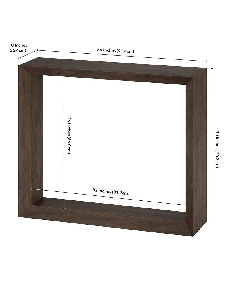 Hudson & Canal Osmond 36" Wood Wide Rectangular Console Table
