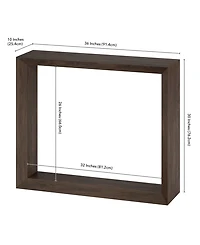 Hudson & Canal Osmond 36" Wood Wide Rectangular Console Table