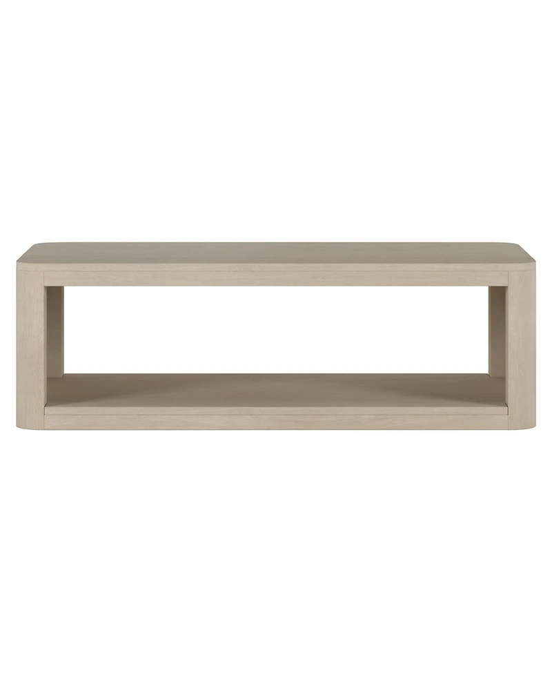 Hudson & Canal Kellan 47" Wood Wide Rectangular Coffee Table