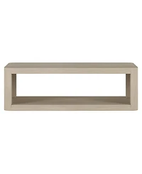 Hudson & Canal Kellan 47" Wood Wide Rectangular Coffee Table