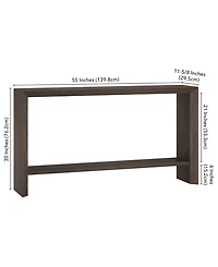 Hudson & Canal Osman 55" Wood Wide Rectangular Console Table