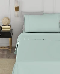 Color Sense Brushed Cool Crisp Solid Cotton 3-Pc. Sheet Set, Twin Xl