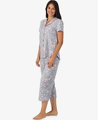 Cuddl Duds Women's Short Sleeve Notch Collar Pj Set