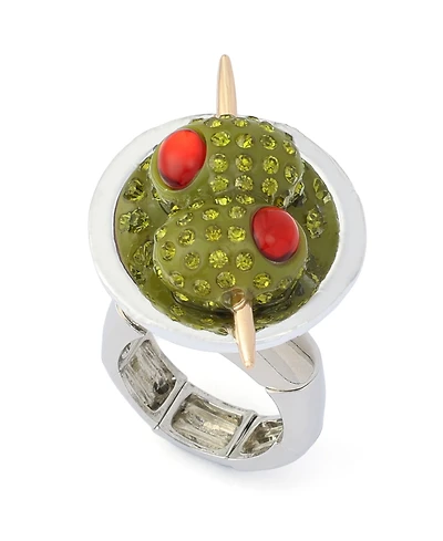 Betsey Johnson Faux Stone Celestial Soiree Martini Cocktail Ring