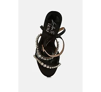 Aragon Diamante Embellished Fantasy Heel Sandals