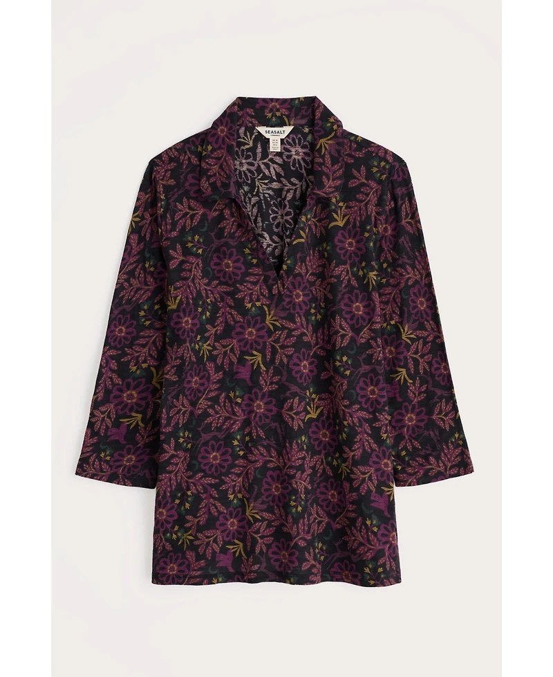 Seasalt Cornwall Women's Wavecrest Quarter Sleeve Shirt