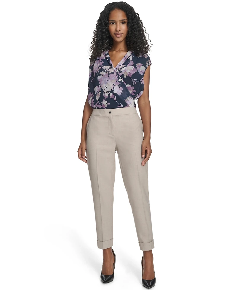 Calvin Klein Petite Straight Fit Ankle Leg Pants
