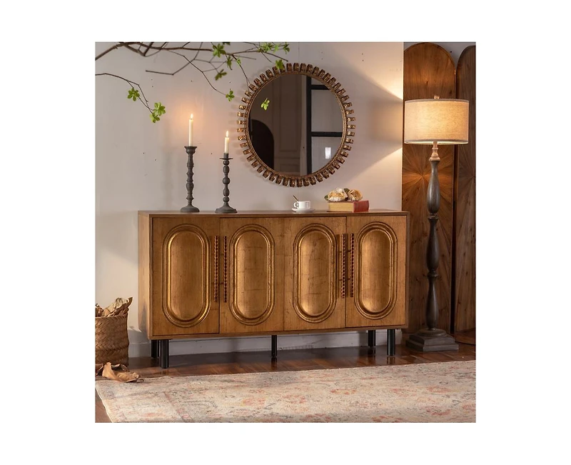 Casainc Storage Kitchen Cabinet With Adjustable Shelf