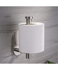 Paper Holder Self Adhesive - Adhesive Comfort Room Roll Holder no Drilling for Bathroom Stainless Steel Brushed