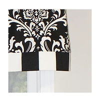 Ozbourne Style Banded 3" Rod Pocket Valance 50" x 16" Black by Rlf Home