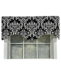 Rlf Home Ozbourne Cornice Syel 3" Rod Pocket Valance 50" x 17" Black by Rlf Home