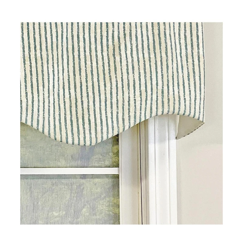 Rlf Home Duval Regal Valance Black. 3" Rod Pocket 50"W x 17"L