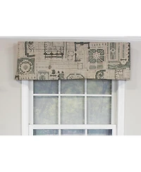Rlf Home Le Jardin Tailored 100% Cotton with Fully Lined 3" Rod Pocket Valnance for Windows 50" x 14" Spa