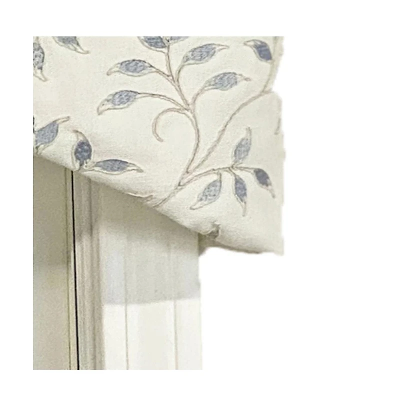 Rlf Home Page Turner Cornice Valance Topaz 3in Rod pocket 50in x 17in Blue by Rlf Home