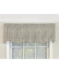 Rlf Home Duval Regal Valance Black. 3" Rod Pocket 50"W x 17"L