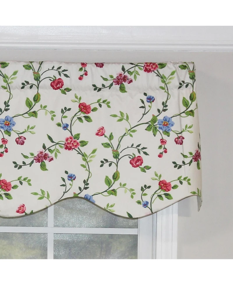 Rlf Home English Ivy Provance 100% Cotton with Fully Lined 3" Rod Pocket Valnance for Windows 50" x 15" Spring