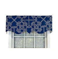 Knotty Regal Style All Season 3" Rod Pocket Valance 50" x 17" Blue by Rlf Home