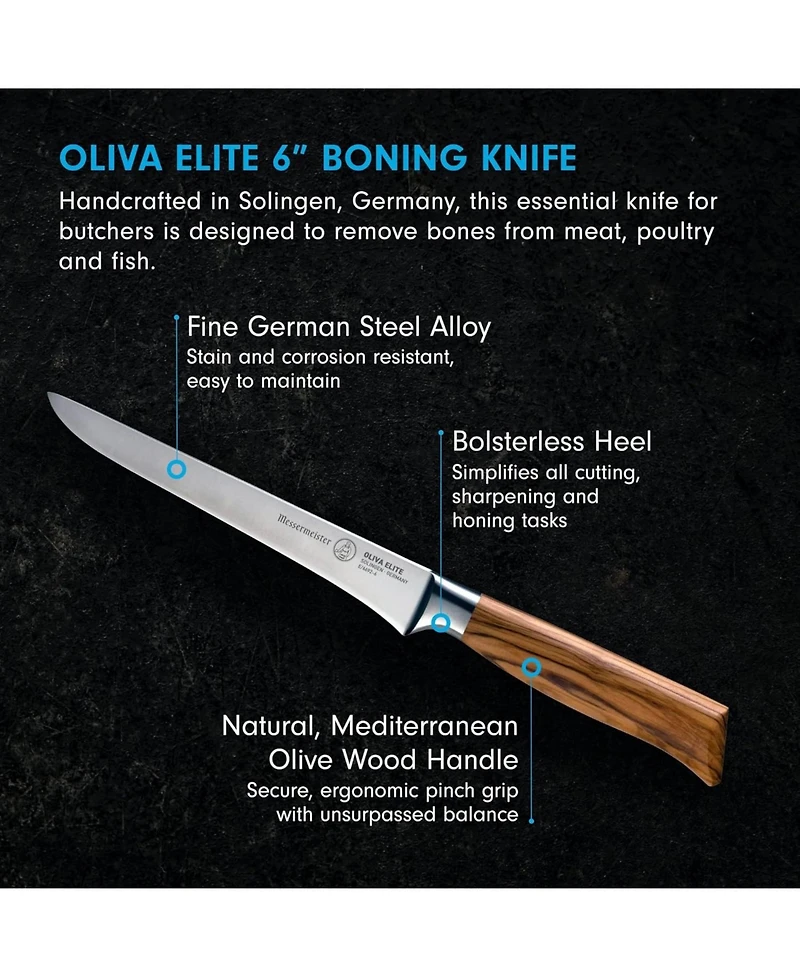 Messermeister Oliva Elite Stiff Boning Knife - 6"