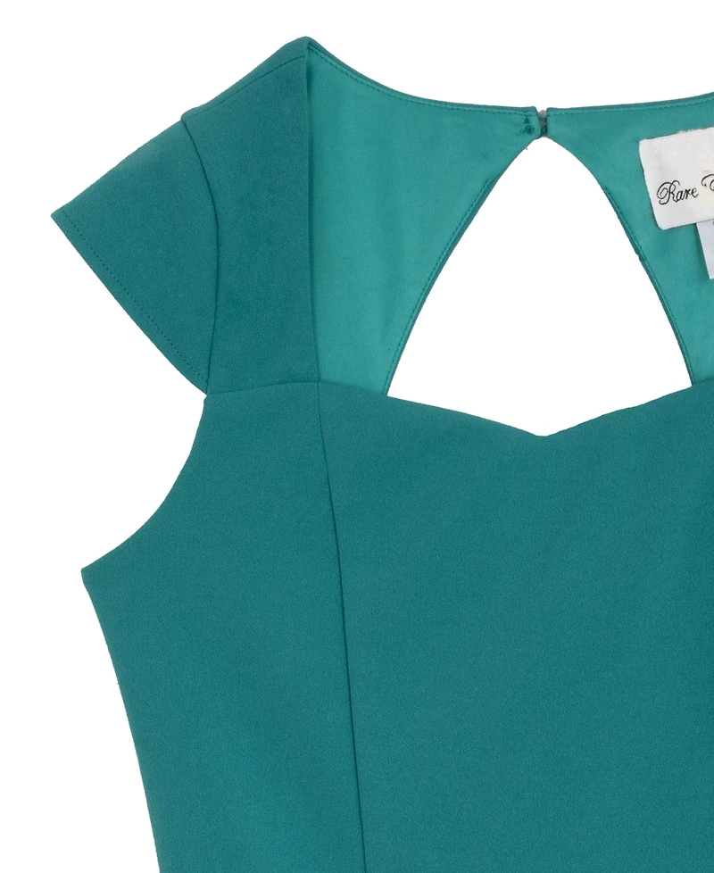 Rare Editions Girls 7-16 Twist Back Skater Short-Sleeve Dress