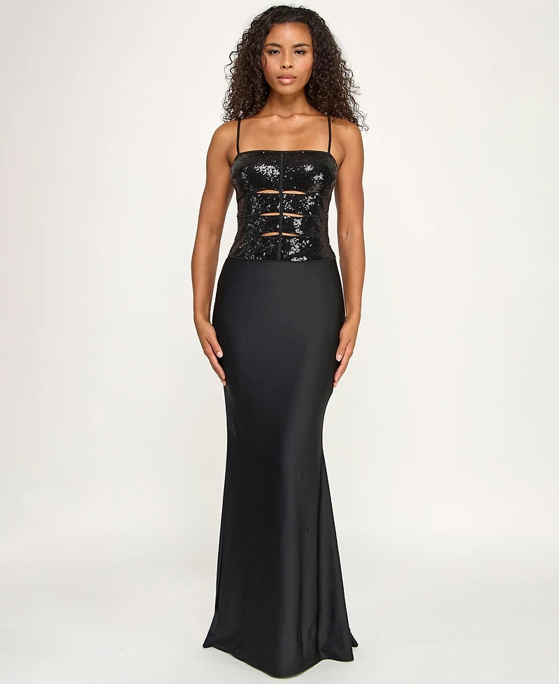 Seni & Cade Women's Peekaboo Slits Long Dress