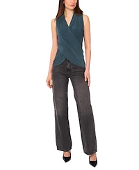 Vince Camuto Women's Crossover Wrap-Front Sleeveless Top