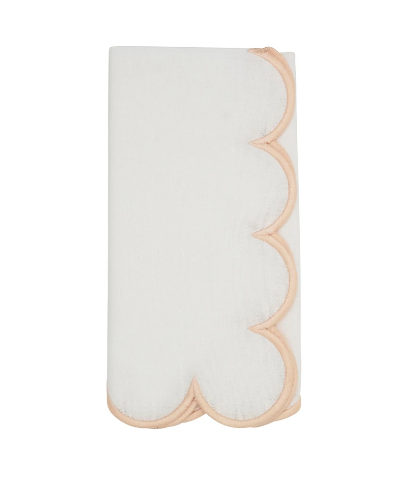 Saro Lifestyle Scalloped Hem Napkin, Set of 4