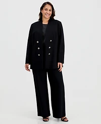 Anne Klein Plus Size Open-Front Long-Sleeve Jacket