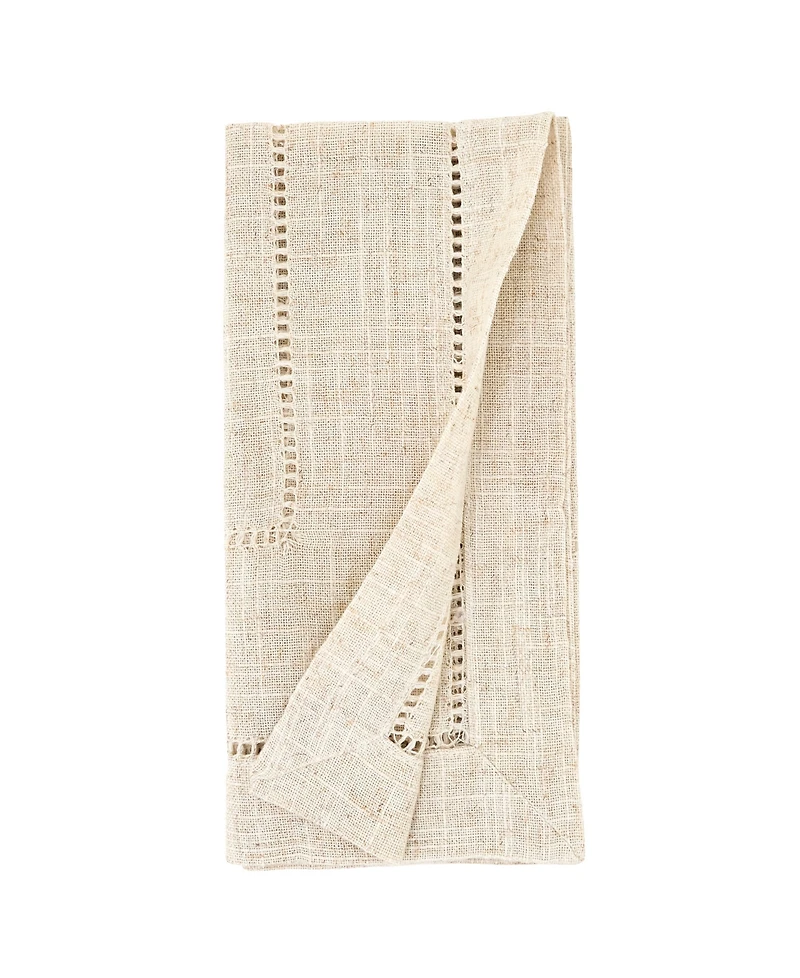 Saro Lifestyle Linen Blend Toscana Double Hemstitched Napkin