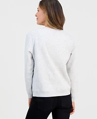 Style & Co Petite Love Flowers Graphic Fleece Sweatshirt, Macy's Exclusive