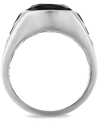 Esquire Men's Jewelry Black Onyx and Black Spinel Stones Ring in Sterling Silver