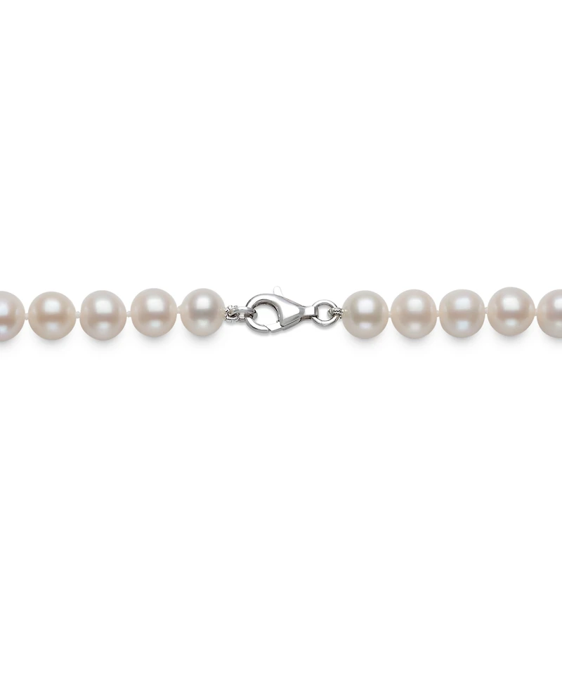 Belle de Mer Cultured Freshwater Pearl (7.5-8.5mm) Necklace in Sterling Silver