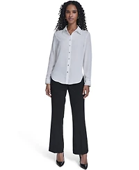 Calvin Klein Women's Decorated Button-Down Top