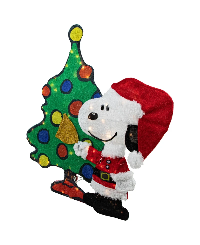 Northlight 32" Led Lighted Peanuts Snoopy and Christmas Tree Outdoor Decoration