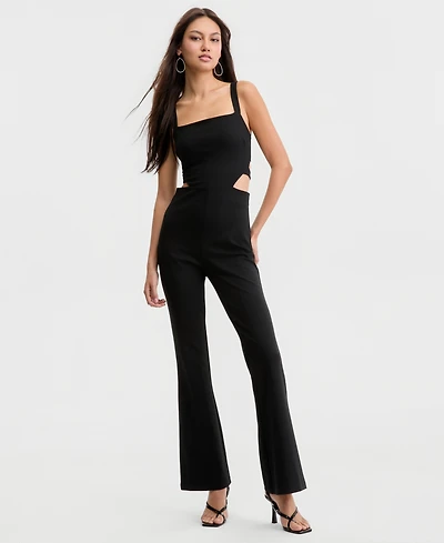 Guess Women's Noel Ponte Waist-Cutout Jumpsuit
