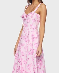 Alex & Sophia Juniors' Sweetheart Neck Midi Dress