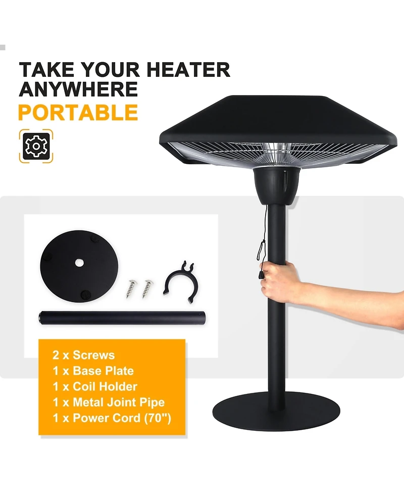1500 Watt Electric Tabletop Patio Heater