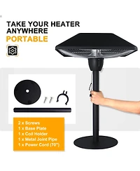 1500 Watt Electric Tabletop Patio Heater