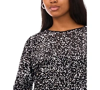 Msk Women's Sequin Crewneck Dress