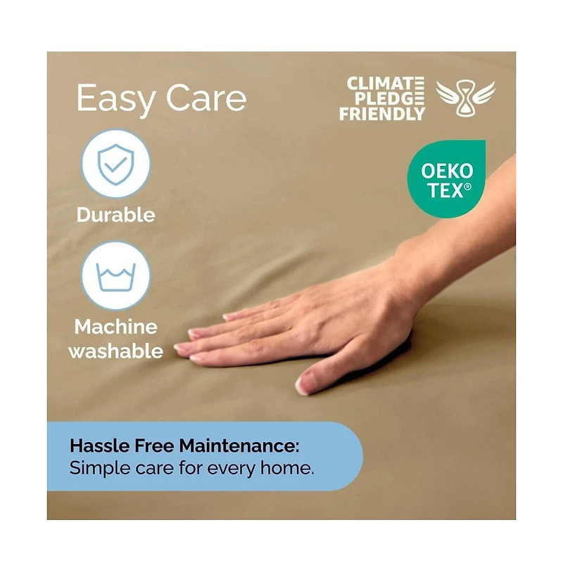 Cgk Unlimited Extra Deep Pocket 18 - 24 Inch Microfiber Fitted Sheet California King