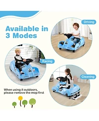 Mecale 12V Electric Cleaning Go Kart with Detachable Mop and Remote Control