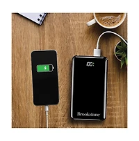 Brookstone 10,000 mAh Pd 20W Ultra Fast Charging Uv Finish power Bank with Lcd Power Display