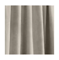 Thermalogic Seren Classic Velvet Room Darkening Dual Header Energy Efficient Curtain Panel 50" x 95" Oyster