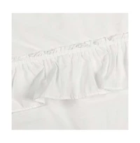 Ellis Stacey 1.5" Rod Pocket High Quality Fabric Solid Color Window Ruffled Swag 60"x38" Ice Cream