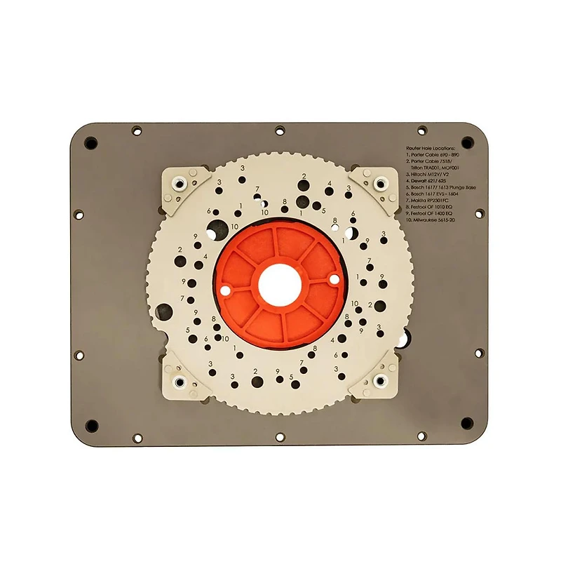 JessEm 03110 Mast-r-Plate Stainless Steel Mounting Plate for 9-1/4 x 11-3/4" Table Tops