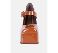 Pablo Womens Statement High Platform Heel Mary Jane Sandals