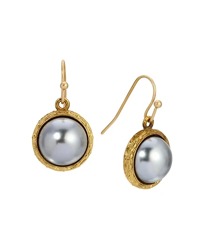 2028 Round Color Stone Wire Earrings