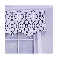 Rlf Home Modern Design Classic Crusade Regal Style Window Valance 50" x 17" Light Navy