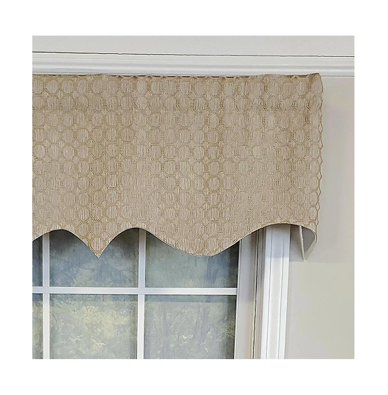 Rlf Home Oliver Regal 3" Rod Pocket Lining Luxurious and Elegant Window Treatment Valance 50" x 17" Taupe