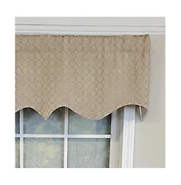 Rlf Home Oliver Regal 3" Rod Pocket Lining Luxurious and Elegant Window Treatment Valance 50" x 17" Taupe